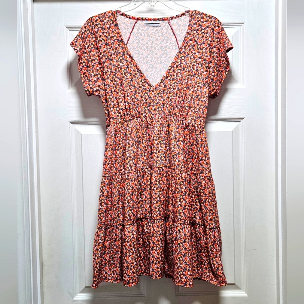 Urban Outfitters Floral Tiered Ruffle Dress. Size Small.